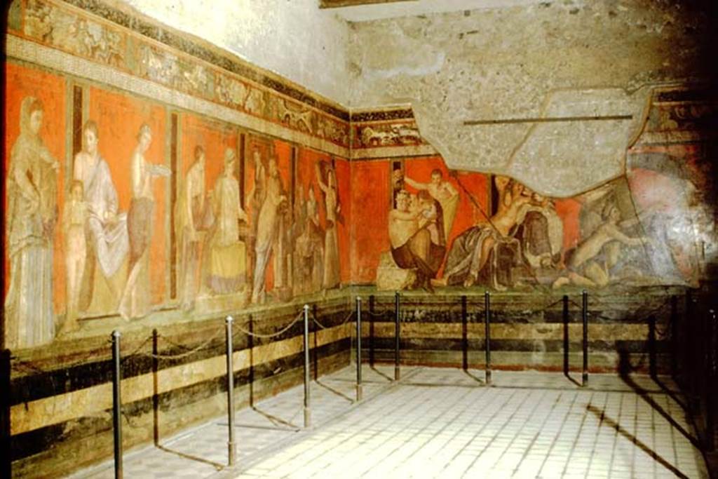 Villa Of Mysteries, Pompeii. 1961. Room 5, North And East Wall. Photo ...